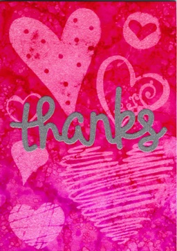 Lifted Ink Hearts
(red to pink ombre)
Thanks Card